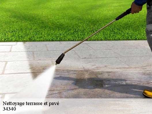 Nettoyage terrasse et pavé  34340